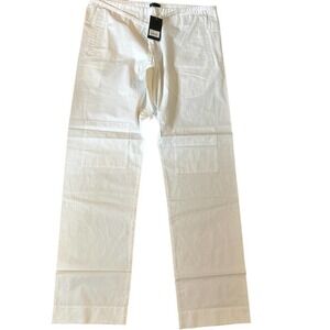 ATM Anthony Thomas Melillo Cotton Wide Leg Pants Trousers White Small